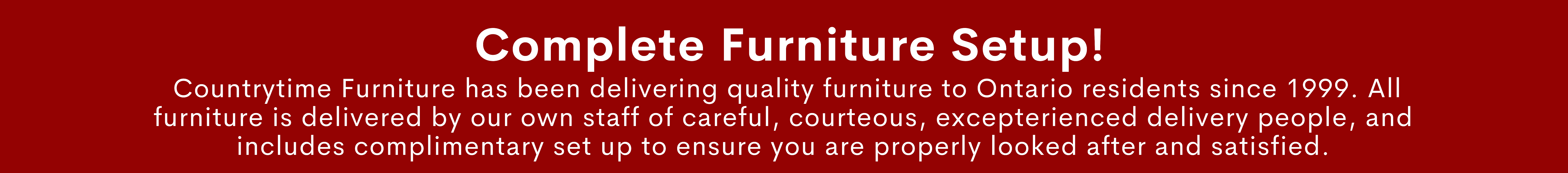 Complete furniture set up