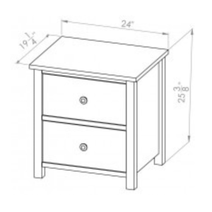 2 drawer Harbourside collection Night Table