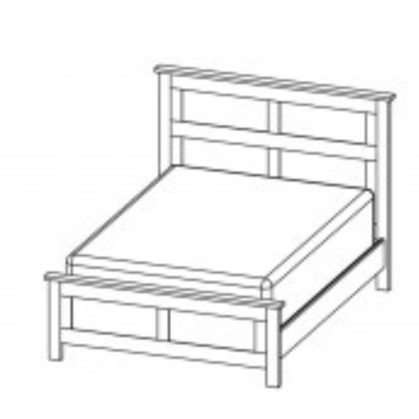 Vokes double panel bed