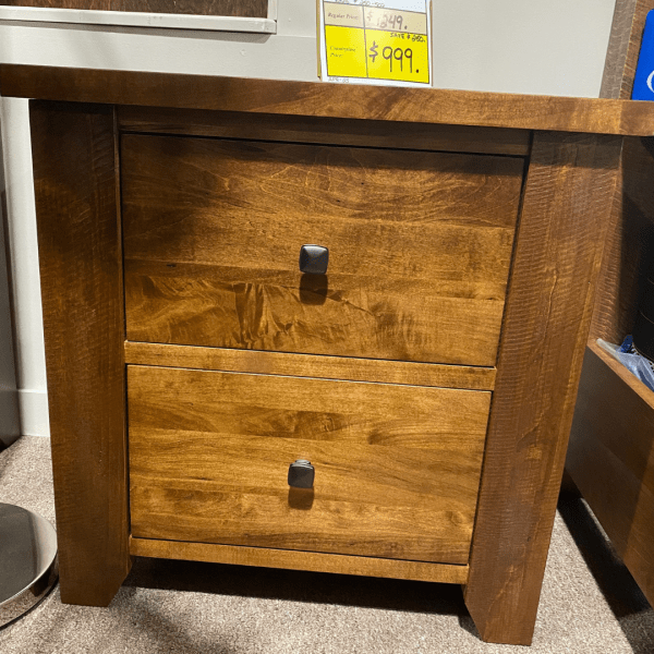 The Montana 2 Drawer Night Table will bring a rustic charm to your bedroom, Place the Nightstand by your bedside to provide convenient storage.