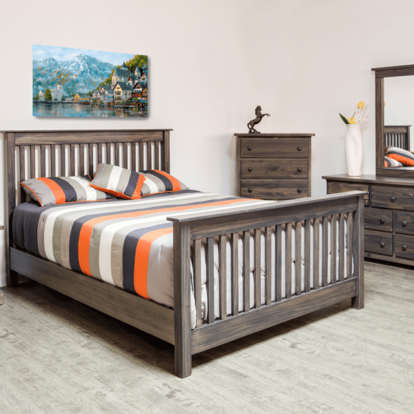 The Polo Double Slate Bed  is modern, simple, and elegant. It makes for the perfect centerpiece to your bedroom.