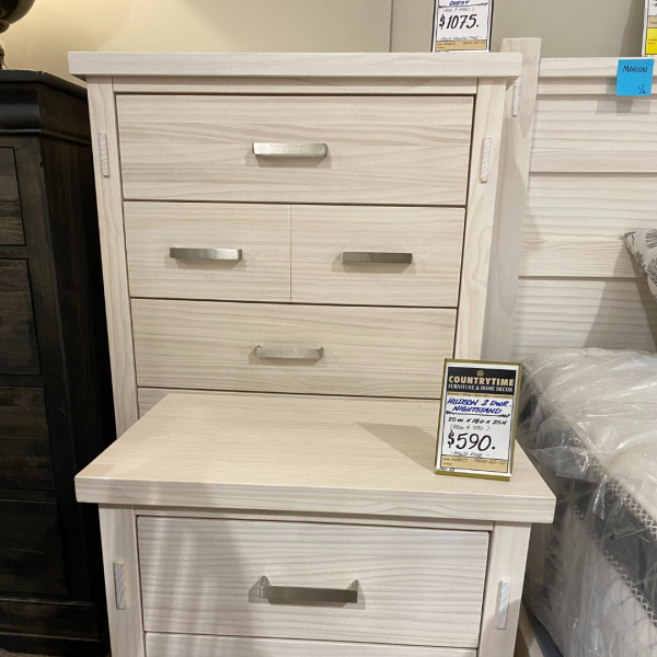Hudson 5 Drawer Chest and Nightstand