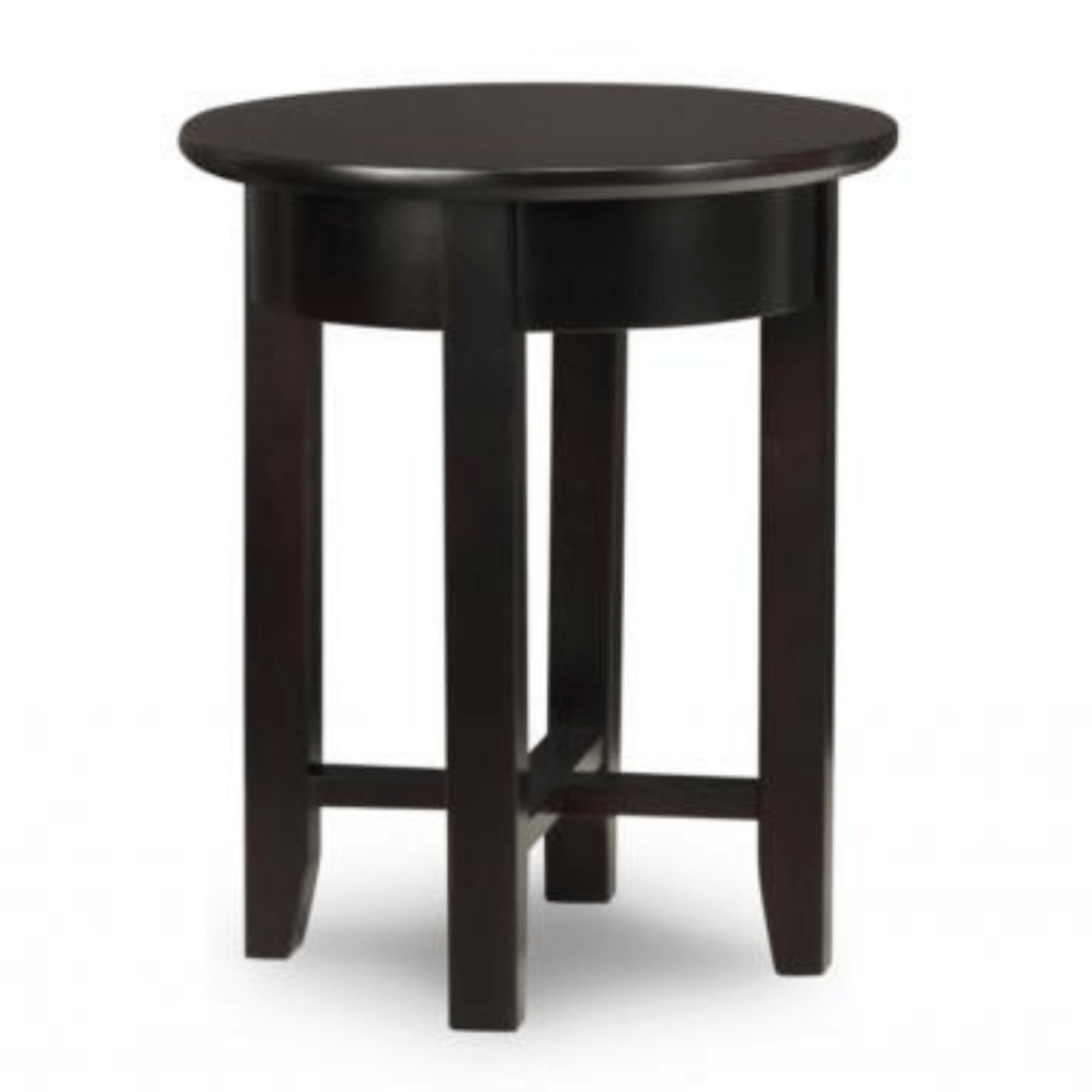 Demi Lune Round Chair Side Table Solid Wood Canadian Made