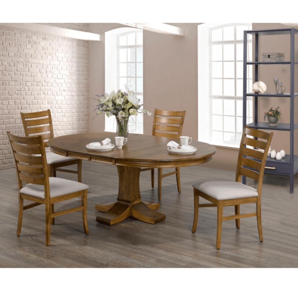 Kublai Kahn Round Dining Table Solid Wood Canadian Made