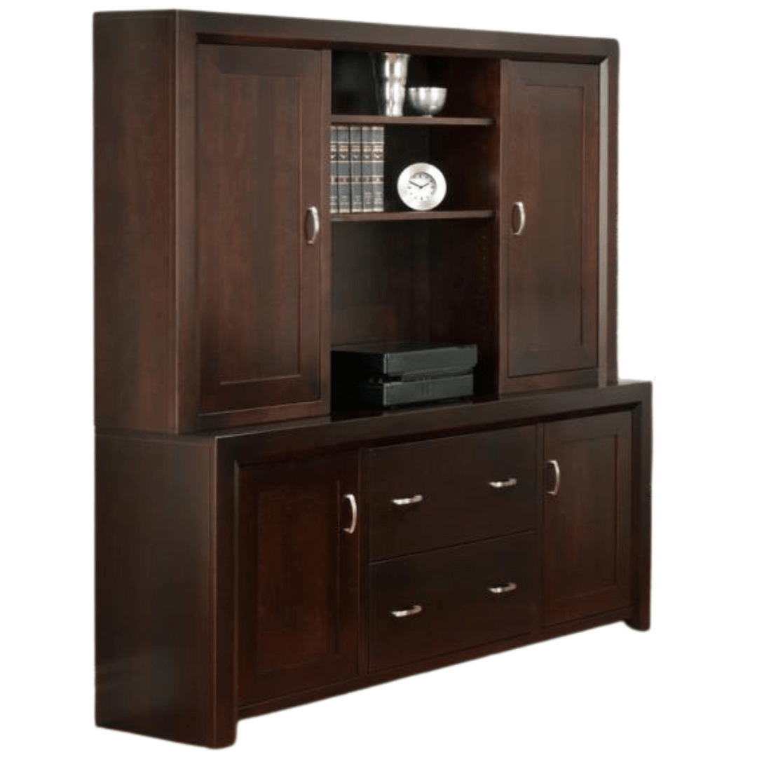 Contempo Office Credenza with Hutch